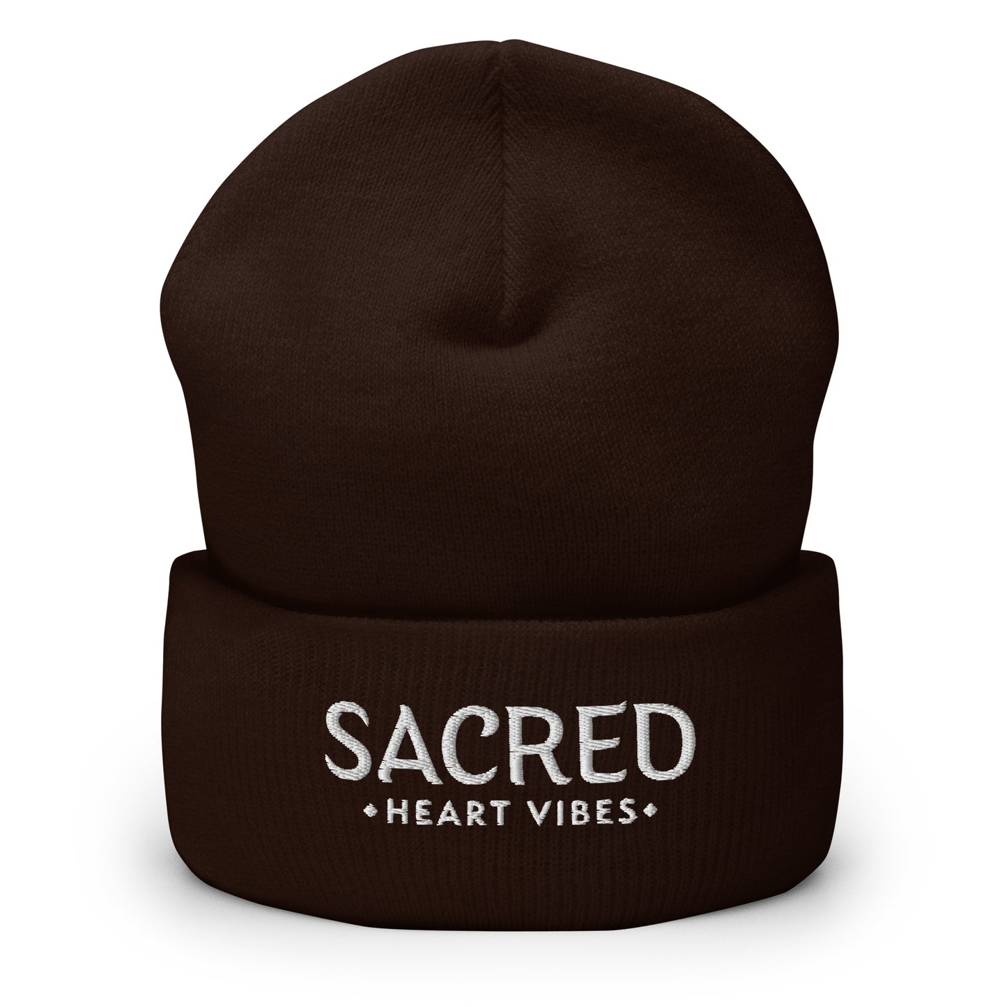 Sacred Heart Vibes Embroidered Cuffed Beanie