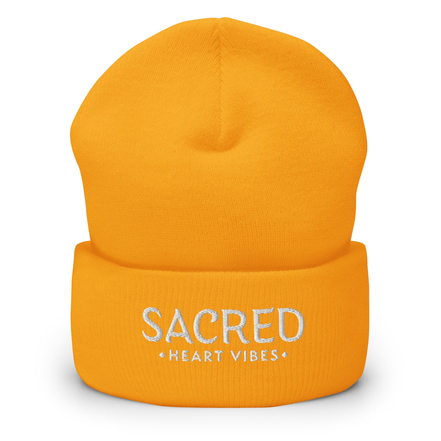 Sacred Heart Vibes Embroidered Cuffed Beanie