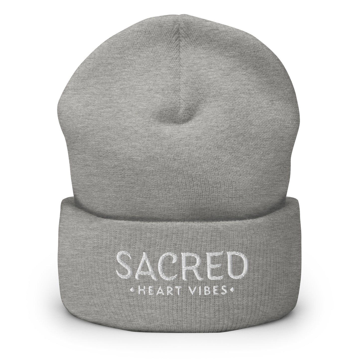 Sacred Heart Vibes Embroidered Cuffed Beanie