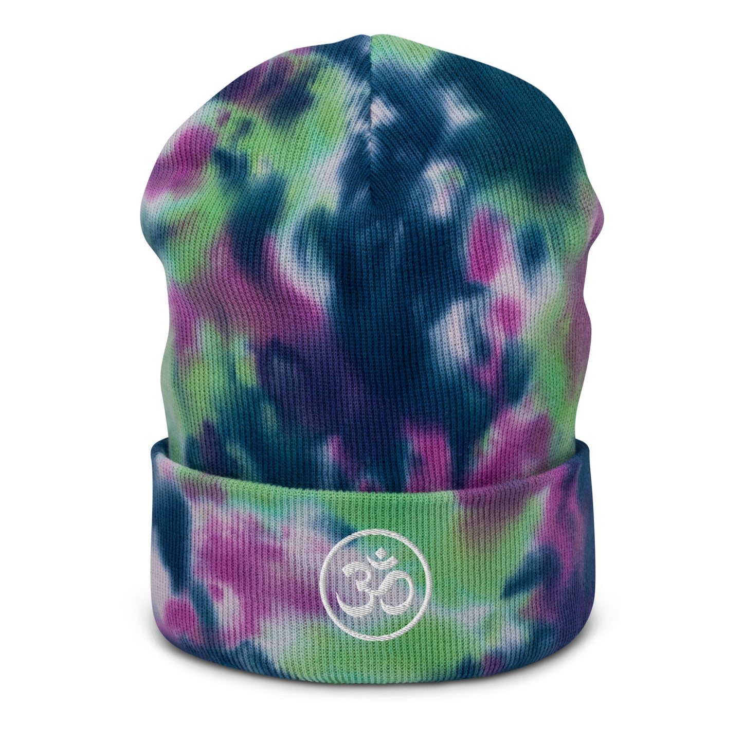 Sacred Heart Ohm Symbol Tie-dye beanie