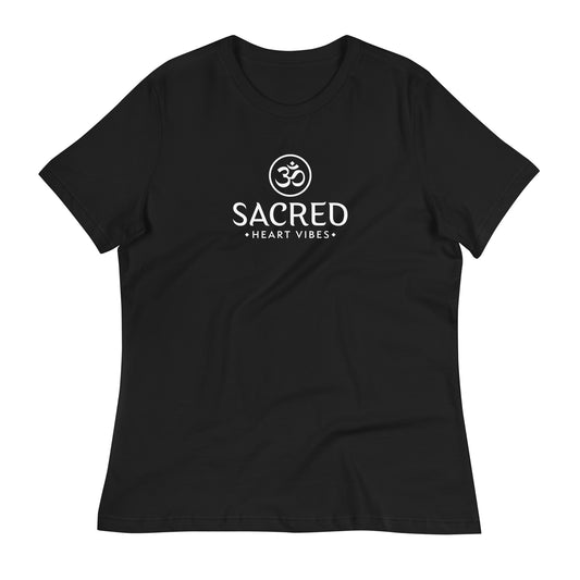 Sacred Heart Vibes Women's Relaxed T-Shirt Black